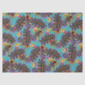 Palm Paradise Teal 薄葉紙 (正面)