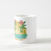 Palm Paradise Tropical Beach Mug コーヒーマグカップ (中央)