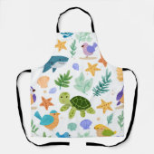 Palm & Sand All-Over Print Apron Gift エプロン (正面)