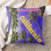 「Palm Sky: I LOVE California 1」枕 クッション (ブランケット)