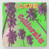 「Palm Sky: I LOVE California 2」コースター ストーンコースター (正面)