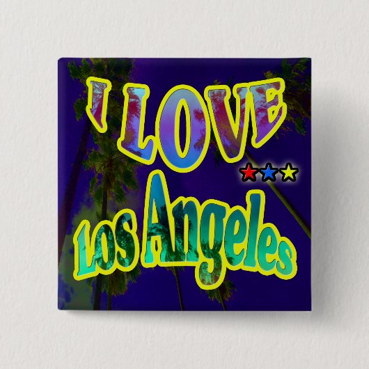"Palm Sky: I LOVE Los Angeles 4" バッジ (正面)