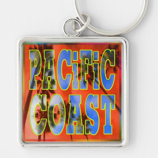 「Palm Sky:Pacific Coast」キーチェーン キーホルダー (正面)