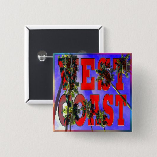 「Palm Sky: West Coast」ボタン 缶バッジ (正面&裏面)