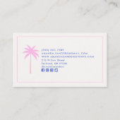 Palm, Social Club aesthetic, event planner  名刺 (裏面)