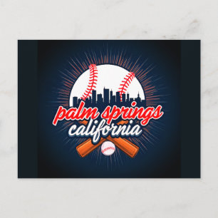 Palm Springs カリフォルニア 野球の街のスカイライン ポストカード