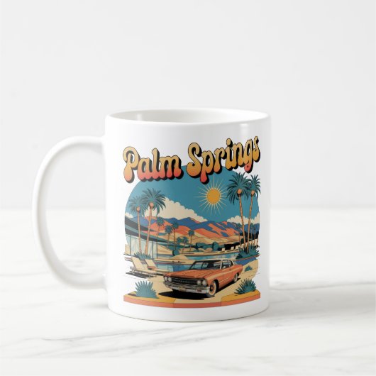 Palm Springs コーヒーマグカップ (左)