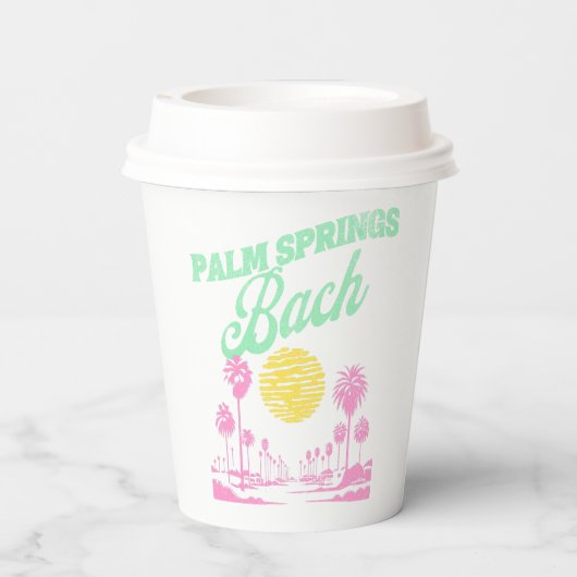 palm springs bachelorette party retro desert 紙コップ (裏面)