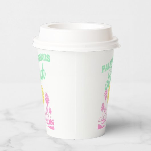 palm springs bachelorette party retro desert 紙コップ (右)