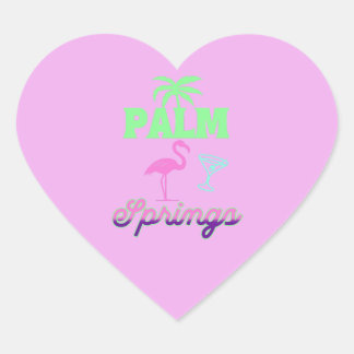palm springs bachelorette party retro pink ハートシール