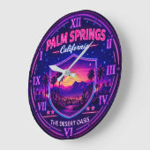 Palm Springs California ラージ壁時計 (傾斜)