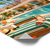 palm springs, mid century modern, retro art, vinta ポスター (角)