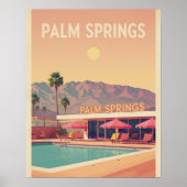 Palm Springs Pool Club – レトロデザートオアシス ポスター (正面)