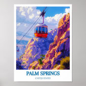 Palm Springs Print - Palm Springs Aerial Tramway ポスター (正面)