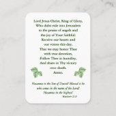 Palm Sunday Blessing Holy Week Prayer Card プレイスカード (裏面)