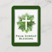 Palm Sunday Blessing Holy Week Prayer Card プレイスカード (正面)