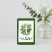 Palm Sunday Blessing Holy Week Prayer Card プレイスカード (スタンド正面)