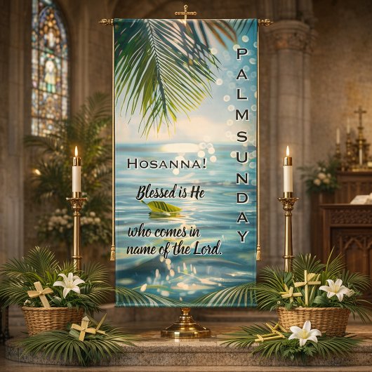 Palm Sunday Hosanna Scripture 横断幕
