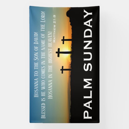 Palm Sunday Scripture at Sunrise 横断幕 (縦)