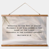 Palm Sunday Scripture with Soft Palm Shadows 吊り下げ型タペストリー (正面)