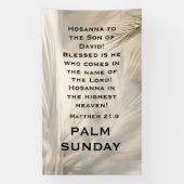 Palm Sunday Scripture with Soft Palm Shadows 横断幕 (縦)