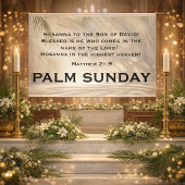 Palm Sunday Scripture with Soft Palm Shadows 横断幕