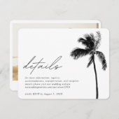 Palm Treeの結婚詳細エンクロージャカード エンクロージャーカード (正面/裏面)