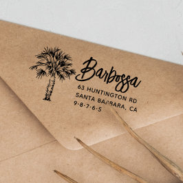 Palm Treeスクリプモダントファミリ名差出人住所 セルフインキングスタンプ