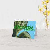 Palm Treeノート・カードの下 カード (黄色い花)