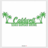 Palm Treeメールボックパーソナライズされたスアドレス シール (シート)