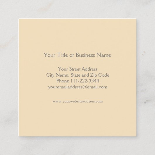 Palm Tree名刺 スクエア名刺 (裏面)