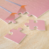 Palm Tree And Flamingo With Your Name ジグソーパズル (側面)