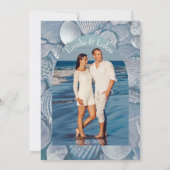 Palm Tree and Seashells Arch Photo 結婚's 招待状 (裏面)