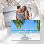 Palm Tree Beach Destination Wedding  セーブザデート