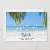 Palm Tree Beach Destination Wedding セーブザデート (正面)