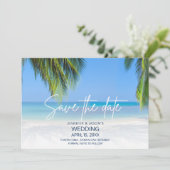 Palm Tree Beach Destination Wedding セーブザデート (スタンド正面)