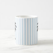 Palm Tree Beach Nautical Stripe コーヒーマグカップ (中央)