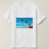 Palm Tree Beach Seashore - Tropical Paradise Tシャツ (デザイン正面)