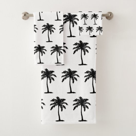 Palm Tree Botanical Tropical Print バスタオルセット (インサイチュ)
