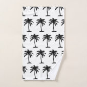 Palm Tree Botanical Tropical Print バスタオルセット (ハンドタオル)