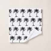 Palm Tree Botanical Tropical Print バスタオルセット (ウォッシュタオル)