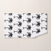 Palm Tree Botanical Tropical Print バスタオルセット (ハンドタオル)