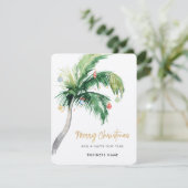 Palm Tree Business Logo Christmas Holiday Card シーズンカード (スタンド正面)