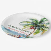 Palm Tree & Christmas I 7月のプレゼント ペーパープレート (アングル)