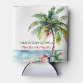 Palm Tree & Christmas I 7月のプレゼント 缶クーラー (正面)