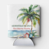 Palm Tree & Christmas I 7月のプレゼント 缶クーラー (裏面)