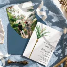 Palm Tree Destinationのシンプル結婚写真