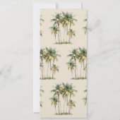 Palm Tree Destination Elegant Coastal Wedding セーブザデート (裏面)