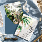 Palm Tree Destination Wedding Photo Save The Date セーブザデート