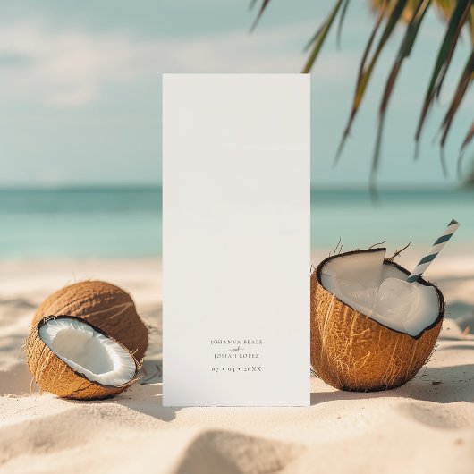 Palm Tree Elegant Script Modern Tropical Wedding メニュー